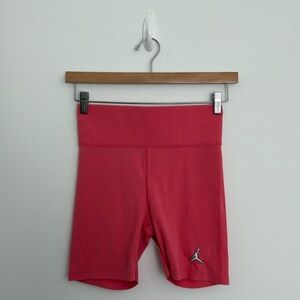 Jordan Womens Ribbed Shorts Small Sea Coral Tight Fit Stretchy